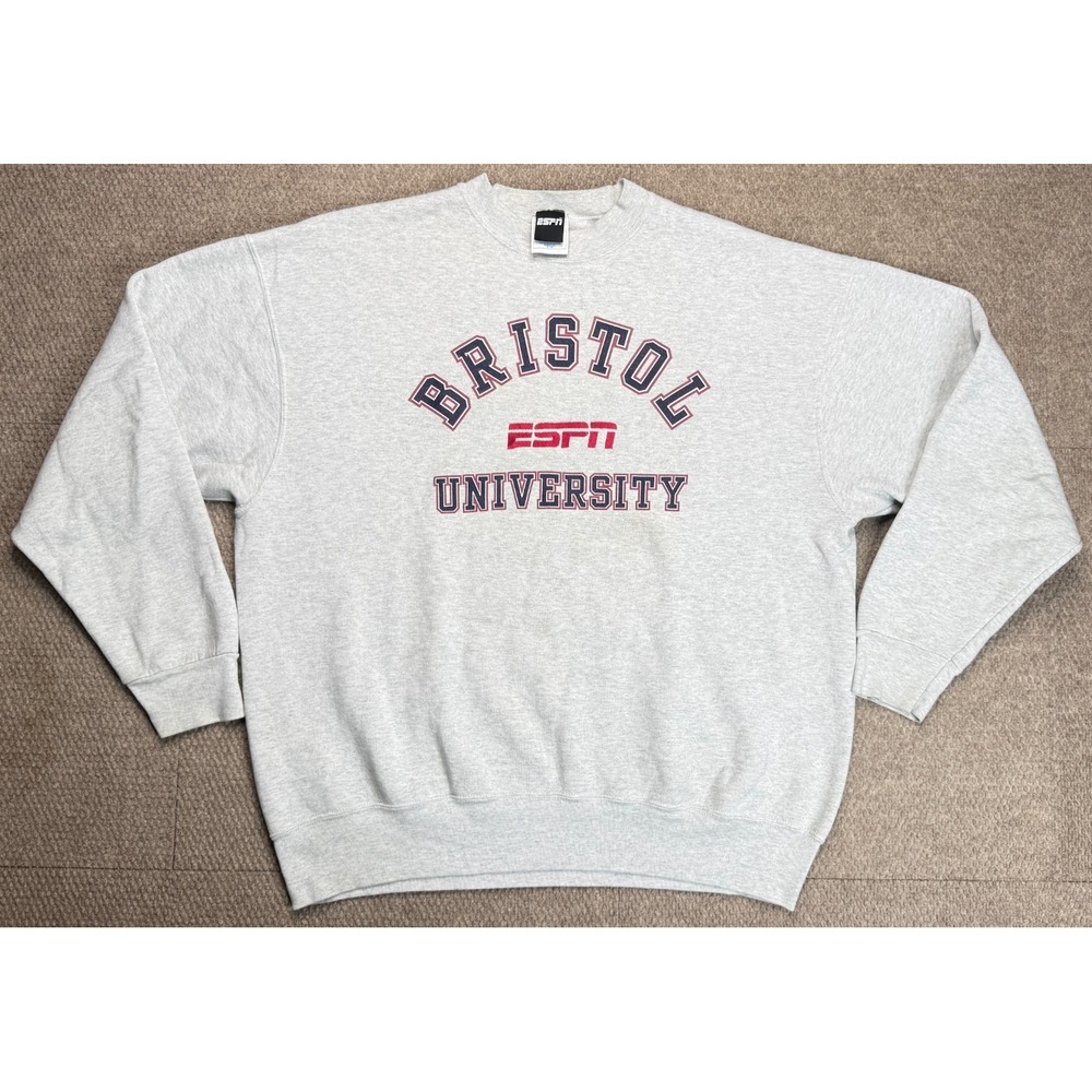 ESPN Bristol University Vtg Made‎ In USA Long Sleeve Sweatshirt Size XXL